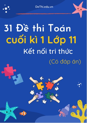 Bộ 31 Đề thi Toán cuối kì 1 Lớp 11 Kết nối tri thức (Có đáp án)
